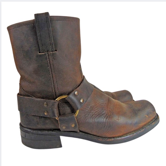 FRYE 87400 Harness Brown Motorcycle Boots Size 9.5 - Picture 6 of 10